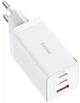 Мережевий зарядний пристрій Baseus GaN5 Pro Fast Charger 2Type-C+USB 65W + Cable Type-C topype-C CCGP120202 White - зображення 3