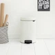 Бак для мусора с педалью Brabantia NewIcon Pedal Bin 12 л белый 111969 (00800464) - изображение 6