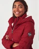 Пуховик женский - зимний пуховик Hollister HC6302W XS 10006 Красный - изображение 5