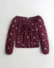 Женская блузка - блуза Hollister HC5259W S 10043 Темно-бордовый - изображение 2
