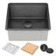 Кухонна мийка Kraus Kore нижнього монтажу KWU1101-21 KS0018U 48,26 x 40,64 x 25,4 см Чорний - зображення 1