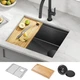 Кухонная мойка Kraus Kore нижнего монтажа KWU1111-23-PGM KS0019U 53,34 x 40,64 x 25,4 см Черный - изображение 2