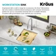 Кухонная мойка Kraus Kore нижнего монтажа KWU1101-17 KS0017U 38,1 x 40,6 x 25,4 см Черный - изображение 6