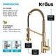 Змішувач Kraus 2-в-1 KFF-1610BB KS0005U KFF-1610BB Золотой - изображение 6