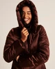 Пуховик женский - зимний пуховик Abercrombie & Fitch AF8380W XS Бордовый - изображение 3