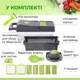 Ручная овощерезка 14в1 нож универсальный измельчитель для овощей и фруктов многофункциональная Lesko Black-Green - изображение 2