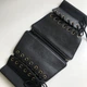 Широкий пояс-корсет ремінь ремінець поясок на шнурівці Honey Fashion Accessories One Size чорний (16-4) - изображение 5