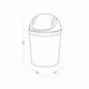 Ведро для мусора с крышкой MVM BIN-10 1,6л Серое (BIN-10 1.6L GRAY) - изображение 7