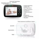 Відеоняня Baby Monitor SM-35 з кольоровим 3,5-дюймовим РК-монітором, датчиком звуку, нічне бачення, бездротова та вимірюванням температури - зображення 6