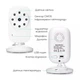 Відеоняня Baby Monitor SM-35 з кольоровим 3,5-дюймовим РК-монітором, датчиком звуку, нічне бачення, бездротова та вимірюванням температури - зображення 7