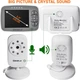Відеоняня Baby Monitor SM-35 з кольоровим 3,5-дюймовим РК-монітором, датчиком звуку, нічне бачення, бездротова та вимірюванням температури - зображення 9