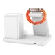 Беспроводная зарядка Qi HOCO CQ9 |15W| Док-станция для iPhone, iWatch, наушников, с часами, будильником и ночником White - изображение 4