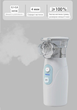 Інгалятор (Небулайзер) Портативний з маскою Mesh Nebulizer М2 100 KHZ ультразвуковий для дітей та дорослих ручний з насадками Білий - зображення 2