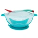 Тарелка на присоске прозрачная MGZ-0100(Turquoise) с термоложкой и крышкой - изображение 2