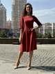 Деловое платье из костюмной ткани Cat Orange 5792 Бордовое 44 - изображение 1