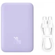 Портативное ЗУ Power Bank Baseus Magnetic Mini Air 20W c БЗУ 10000 mAh P10059001313 Nebula Purple - изображение 4