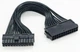 Кабель удлинитель питания переходник АТХ / ATX питания 20 см 24 -24 PIN Черный - изображение 1