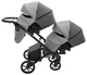 Коляска 2 в 1 для двойни Bair Kiwi DUO ECO BKD-21/15 серый / графит - изображение 6