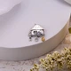 Серебряная Брошь Хатка Mini Аметист - изображение 3