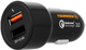 Ładowarka samochodowa Hammer Car Charger 30W Type-A PD QC3.0 Black (AKC001013) - obraz 1