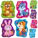 Дитячі пазли Vladi Toys VT1722-26 Лісові звірі 8 картинок Різнобарвний (89354) - зображення 1