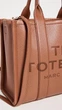 Cумка в стиле Marc Jacobs The Leather Medium Tote коричневая - изображение 4