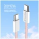 Дата кабель USB-C to USB-C 1.0m 60W 3.0А pink ColorWay (CW-CBPDCC061-P) - зображення 7