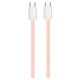 Дата кабель USB-C to USB-C 1.0m 60W 3.0А pink ColorWay (CW-CBPDCC061-P) - зображення 5