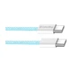 Дата кабель USB-C to USB-C 1.0m 60W 3.0А blue ColorWay (CW-CBPDCC061-BL) - изображение 3