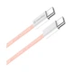 Дата кабель USB-C to USB-C 1.0m 60W 3.0А pink ColorWay (CW-CBPDCC061-P) - зображення 2