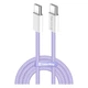Дата кабель USB-C to USB-C 1.0m 60W 3.0А purple ColorWay (CW-CBPDCC061-PU) - зображення 1