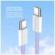 Дата кабель USB-C to USB-C 1.0m 60W 3.0А purple ColorWay (CW-CBPDCC061-PU) - зображення 9