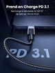 Кабель зарядний UGREEN USB C to USB C Charger Cable 240W PD 3.1 5A 48V 180W 140W 2 м Black (L513) - зображення 3