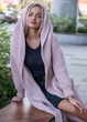 Кардиган із капюшоном Пудровий 44-48 Oversize. Anika 000005354 - зображення 4