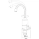 Кран-водонагреватель Aquatica NZ-6B312W тэновой проточный электрический NZ 3.0кВт 0.4-5бар для кухни гусак гофрированный на гайке белый (33-102-9797143) - изображение 3