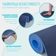 Килимок для йоги TPE+TC EasyFit ECO-Friendly 6 мм синій з блакитним (мат-каремат спортивний, йогамат для фітнесу, пілатесу) - зображення 3