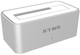 Stacja dokująca ICY BOX IB-111STU3-WH do 2.5"/3.5" HDD/SSD USB 3.0 Type-A Silver - obraz 1