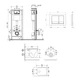 Комплект: Qtap Gemini Ultra Quiet унитаз подвесной QT2533076EUQMB+Nest комплект инсталляции 4в1 (Клавиша квадратная Chrome) QT0133M425+QT0111M06028CRM - изображение 2