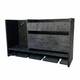 Полиця для вина та келихів 40*23*12 см чорна - зображення 2