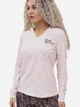 Пижама (лонгслив + штаны) женская большого размера хлопковая Leinle Pink Genius 1583 3XL Черный/Розовый (4821583161277) - изображение 2