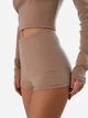 Пижама (лонгслив + шорты) женская большого размера хлопковая Leinle Havana Brown 1579 2XL Коричневая (4821579420076) - изображение 4