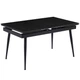 Дизайнерський розкладний обідній стіл Just Relax “Florence DARK GRAPHITE” min140x90 max220х90 з Керамічною Темно-сірою поверхнею - зображення 1