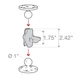 Подвійне гніздо/кріплення RAM ® Double Socket Arm - розмір B, коротке 6 см - изображение 4