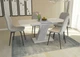 Стол обеденный раскладной Fusion furniture Карло Белый/Индастриал (Бетонный камень) (10000179) - изображение 1