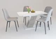 Стол обеденный раскладной Fusion furniture Карло Белый/Индастриал (Бетонный камень) (10000179) - изображение 2