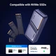 Зовнішній корпус Ugreen 40 Гбіт/с для SSD NVMe PCIe (M-Key + B&M-Key), формати M.2 2280/2260/2242/2230, до 8 ТБ, сумісний із Thunderbolt 4/3 та USB 4.0/3.2/3.1/3.0 - зображення 5