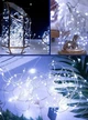 Новогодняя светодиодная гирлянда нить 5 м 50 LED Капля росы на батарейках и USB Белая Led - изображение 5