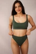 Купальник с высокими плавками Perfect Female basic L Хаки (153SW/21TOH/Dgr) - изображение 5