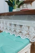 Силиконовая скатерть прямоугольная с кружевом "Петек" (15 см) 240х140 см Белый + мягкое стекло 215х35 см - изображение 6