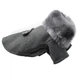 Пальто з хутряним коміром для собак Derby Grey, S - зображення 3